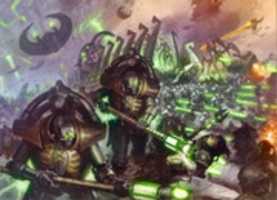 Free download Warhammer 40k - Necron Army Fighting Imperial Guard [Copyright MajesticChicken] free photo or picture to be edited with GIMP online image editor